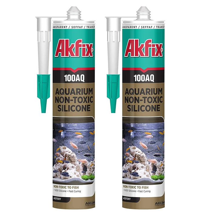 Akfix 100AQ Aquarium Silicone Sealant - 2 Pack