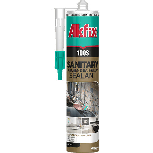 Akfix 100S Sanitary Kitchen & Bath Silicone Sealant - 1 Pack