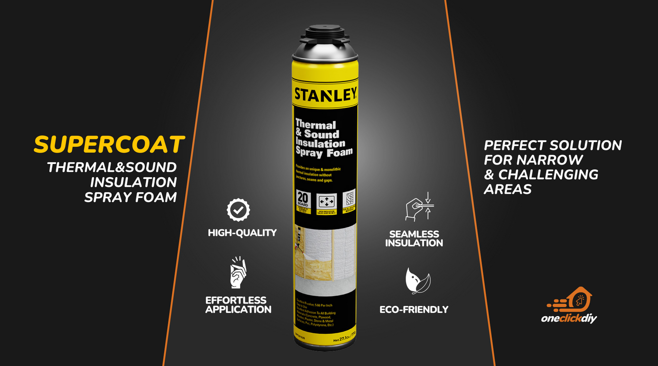 Stanley Supercoat Thermal & Sound Spray Foam Insulation Features 9