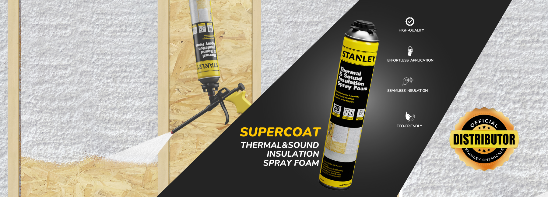 Stanley Supercoat Thermal & Sound Insulation Spray Foam Official Distributer 2
