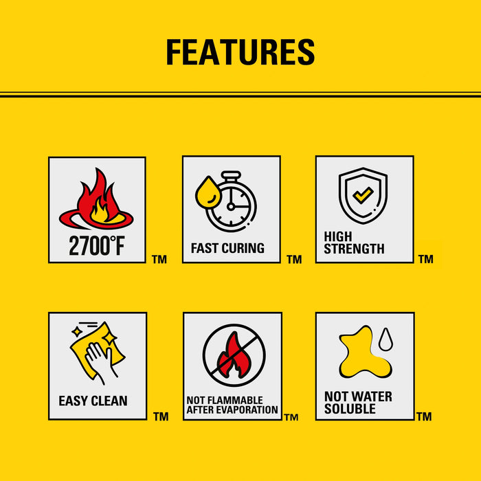 Stanley 2700°F High Temperature Sealant Fireplace & Stove 10.1 fl oz