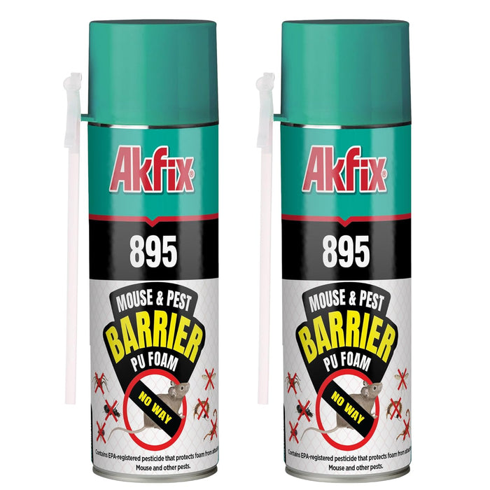 Akfix 895 Mouse & Pest Barrier Polyurethane Straw Foam - 2 Pack
