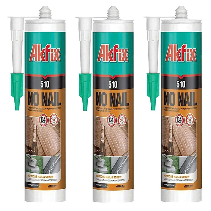 Akfix 510 No Nail Construction Adhesive - 3 Pack