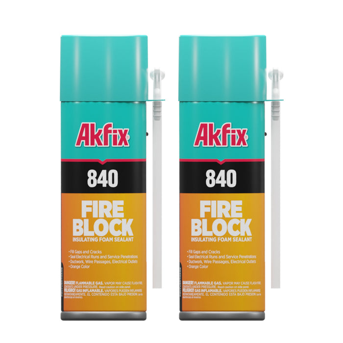 Akfix 840 Fire Block Foam Sealant - 2 Pack