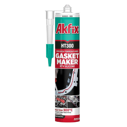 Akfix HT300 High Temp Gasket Maker, Red - 1 Pack