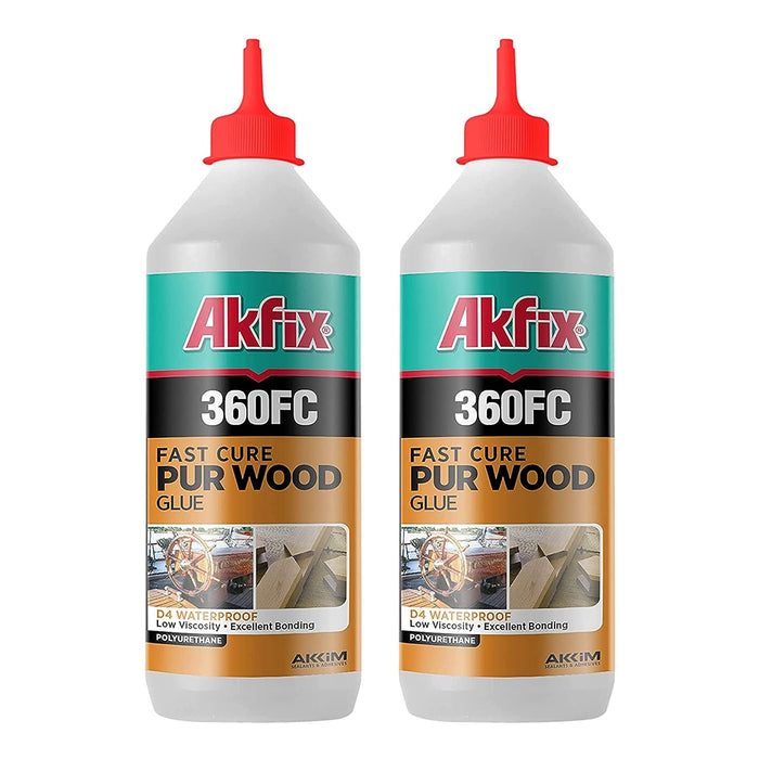 Akfix 360FC Fast Cure Polyurethane Wood Glue - 2 Pack