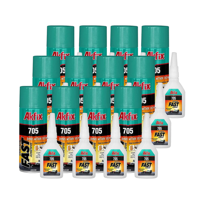 Akfix 705 Superfast Adhesive with Activator - 12 Pack