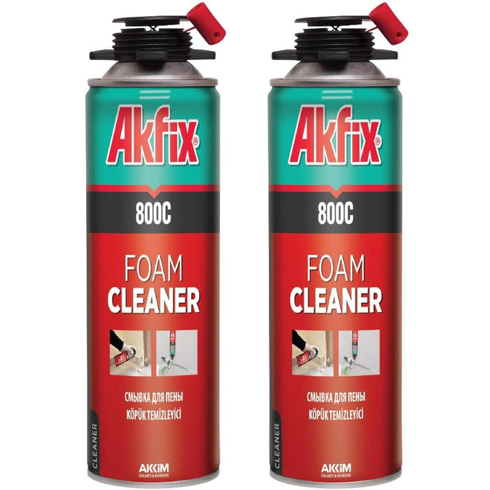 Akfix 800C Insulation Spray Foam Cleaner - 2 Pack