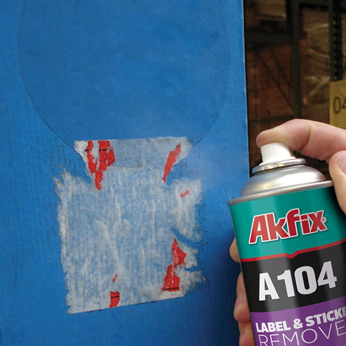 Akfix A104 Label & Sticker Remover Spray - Usage 1