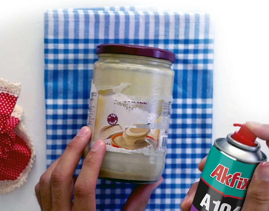 Akfix A104 Label & Sticker Remover Spray - Usage 2