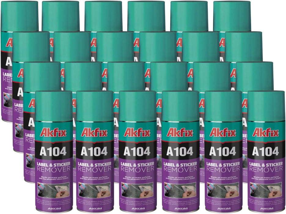 Akfix A104 Label & Sticker Remover Spray - 24 Pack