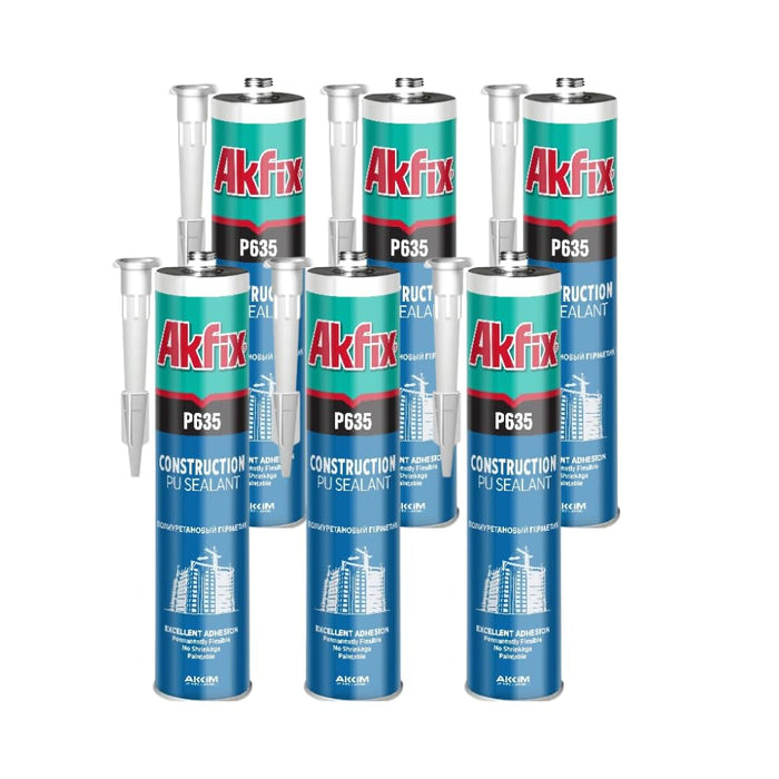 Akfix P635 Construction Polyurethane Sealant - 6 Pack