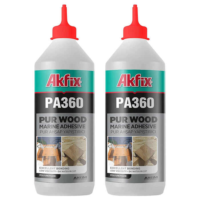 Akfix PA360 Waterproof Polyurethane Wood Marine Adhesive - 2 Pack