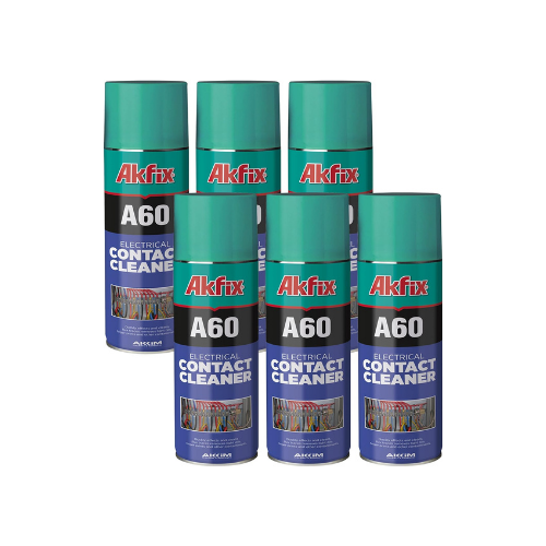 Akfix A60 Electrical Contact Cleaner Spray - 6 Pack