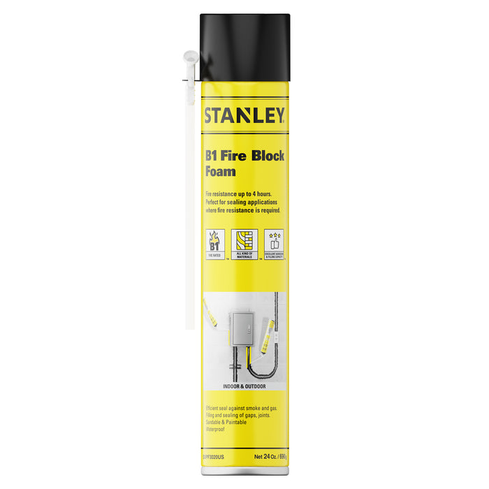 Stanley F952 Orange Fire Block Foam Sealant - Insulating Foam Sealant 12/24 oz