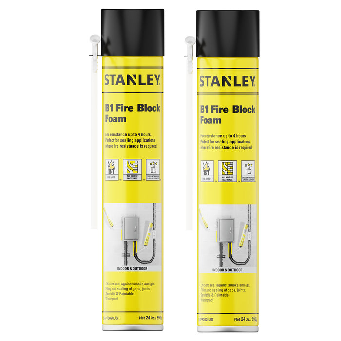 Stanley F952 Orange Fire Block Foam Sealant - Insulating Foam Sealant 12/24 oz