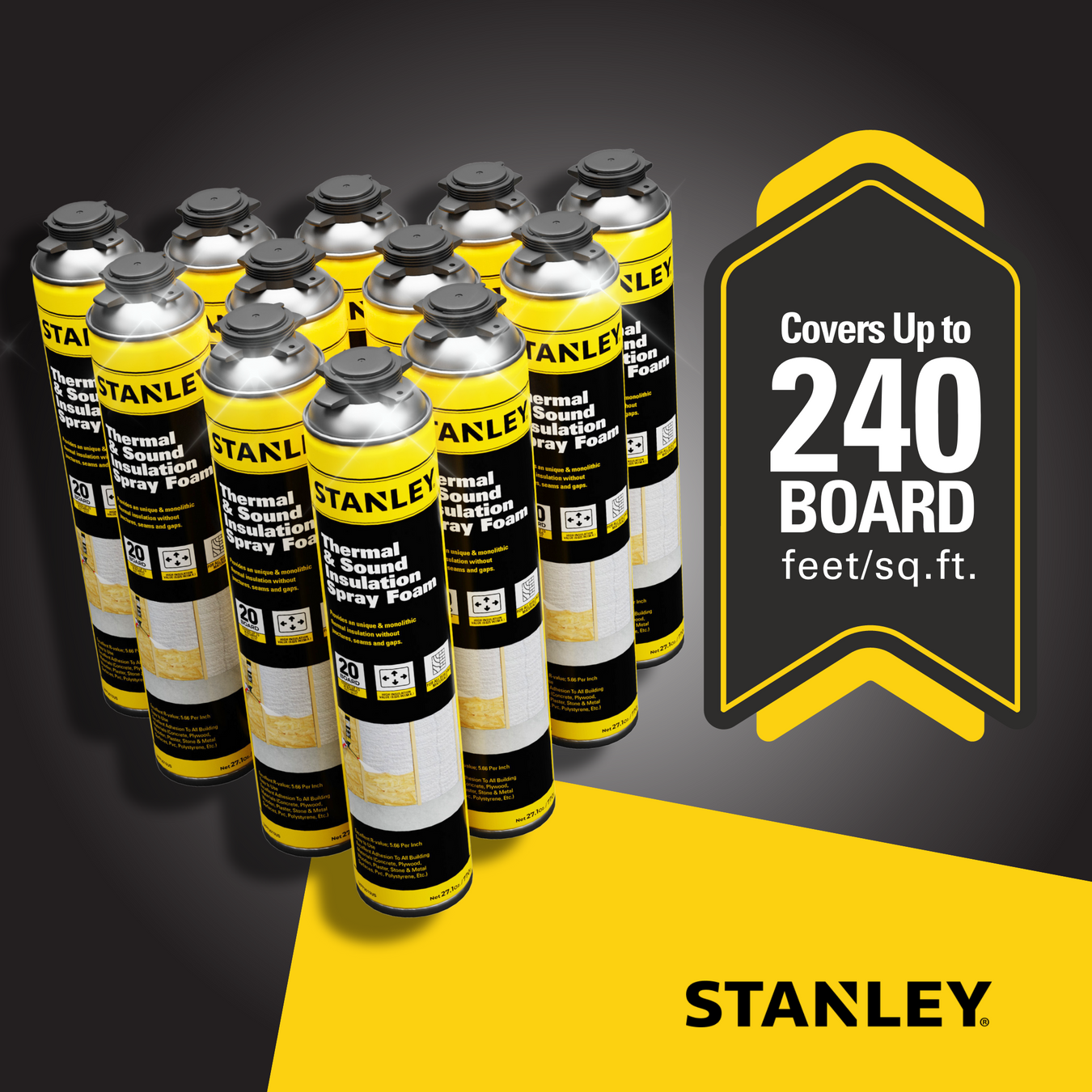 Stanley Supercoat Thermal & Sound Spray Foam Insulation Features 5