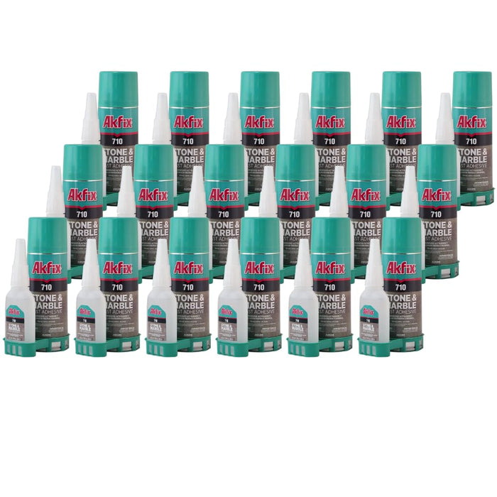 Akfix 710 Stone & Marble Fast Adhesive with Activator - 24 Pack