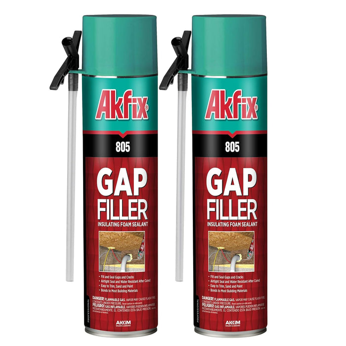Akfix 805 Gap Filler Polyurethane Straw Foam - 2 Pack