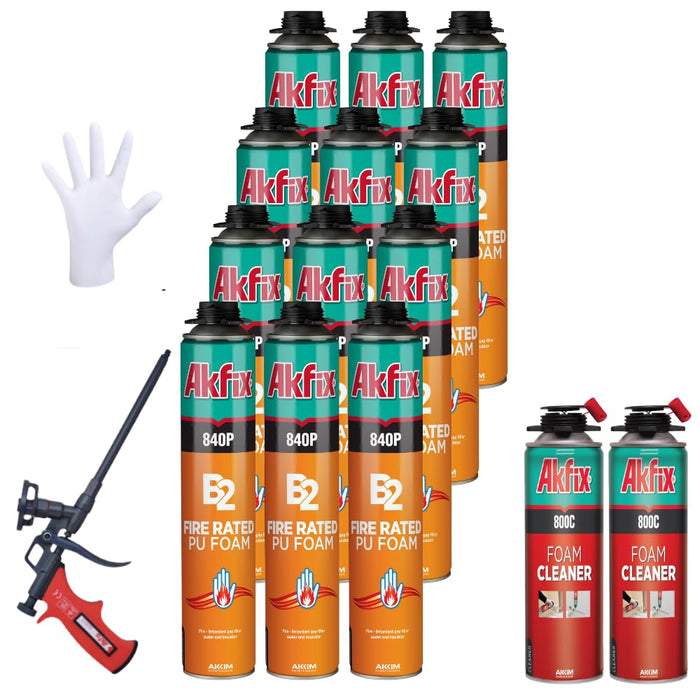 Akfix 840P Fire Rated Polyurethane Gun Foam - 25.3 oz