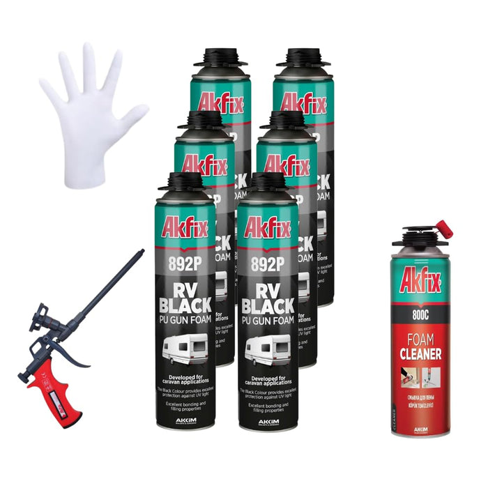 Akfix 892P Black Foam Sealant & Adhesive - 24oz