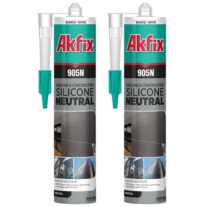 Akfix 905N Neutral Silicone Sealant - 2 Pack