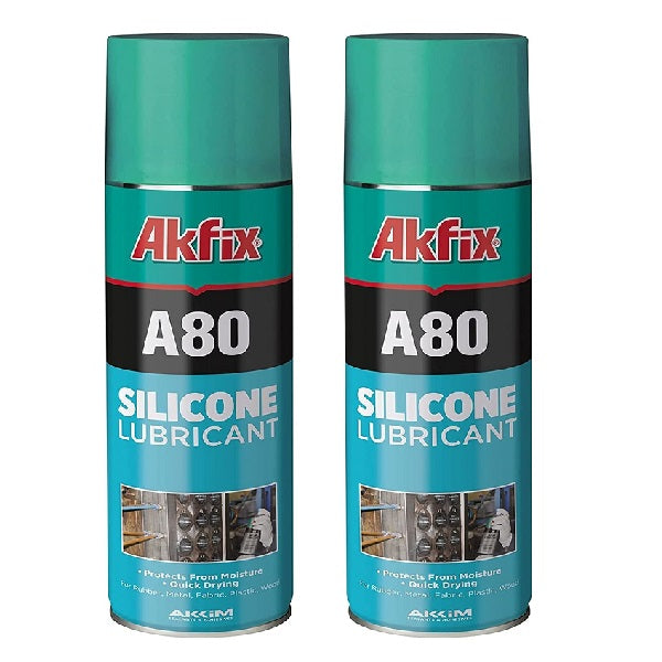 Akfix A80 Silicone Lubricant Spray - 2 Pack