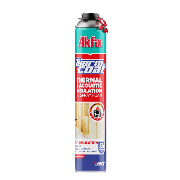 Akfix Thermcoat Thermal & Acoustic Insulation Spray Foam (Closed Cell), Fire Rated