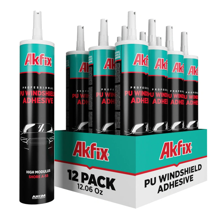 Akfix Polyurethane Windshield Adhesive - Black, 10.1 fl oz