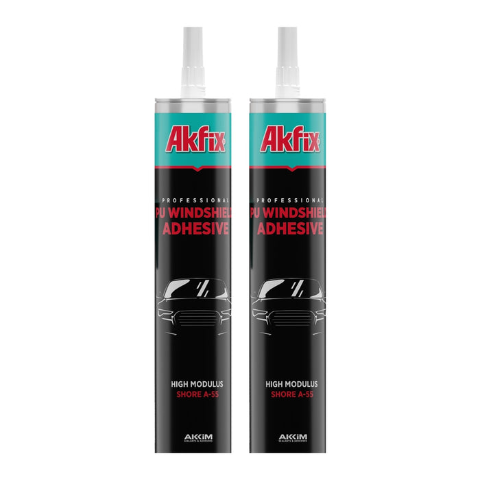 Akfix Polyurethane Windshield Adhesive - Black, 10.1 fl oz