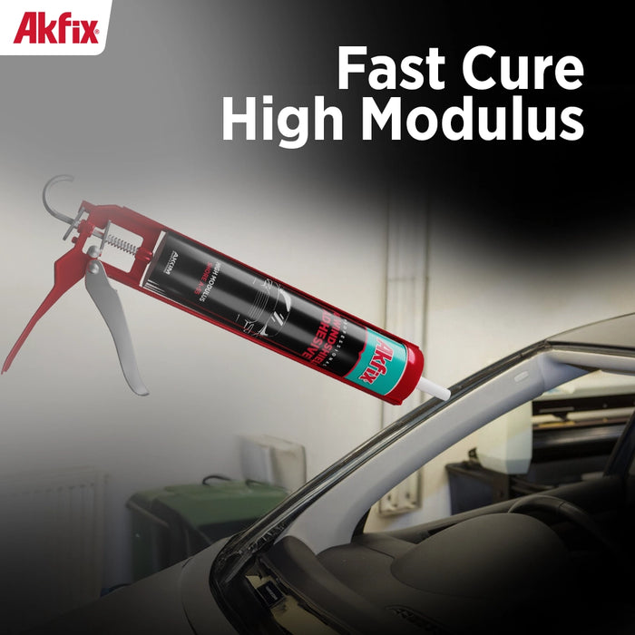 Akfix Polyurethane Windshield Adhesive - Black, 10.1 fl oz