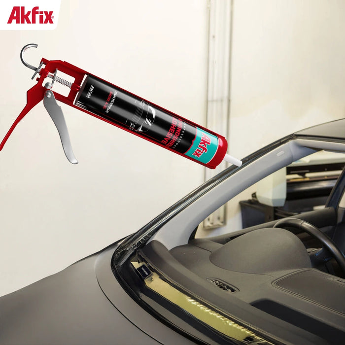 Akfix Polyurethane Windshield Adhesive - Black, 10.1 fl oz