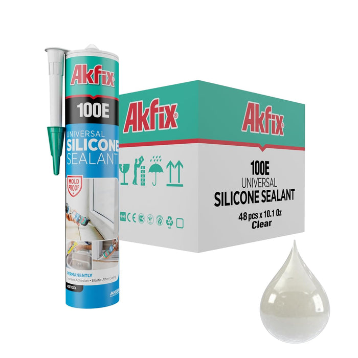 Akfix 100E Universal Silicone Sealant - 10.1 fl oz