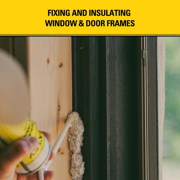 Stanley F905 Gaps & Cracks Polyurethane Foam Sealant with Straw Adapter 12/24 oz