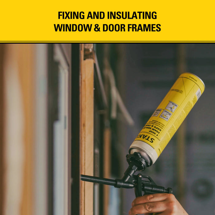 Stanley F905P Gaps & Cracks Pro Foam Sealant - Gun Foam, 24oz