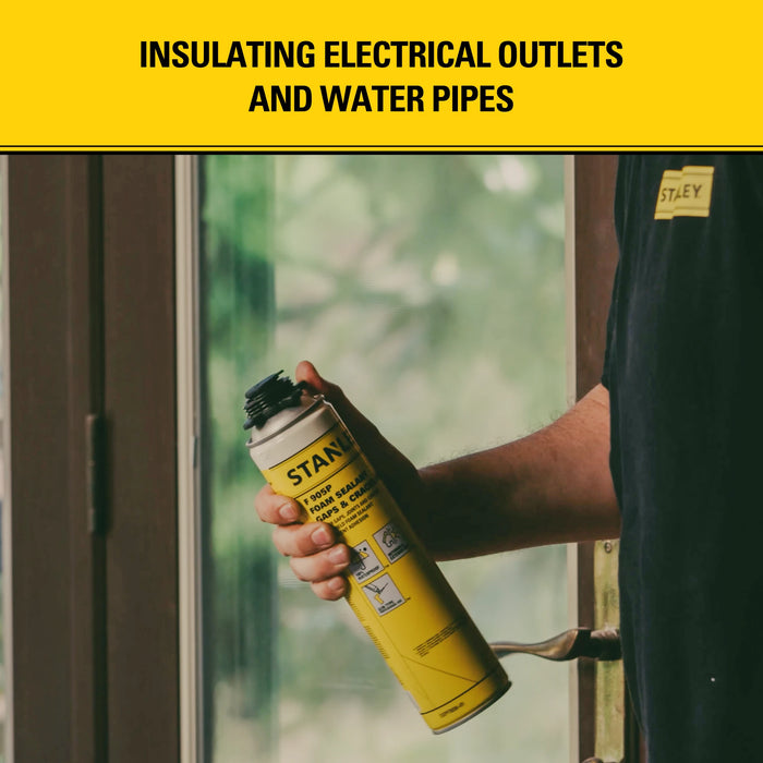 Stanley F905P Gaps & Cracks Pro Foam Sealant - Gun Foam, 24oz