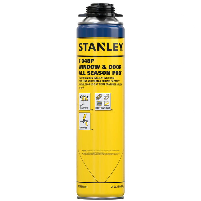 Stanley F948P All Seasons Pro Gap Filler Gun Foam, 24oz