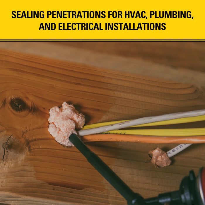 Stanley F952P Orange Fire Block Gun Foam Sealant Pro | Fire-Retardant Insulation 24 oz