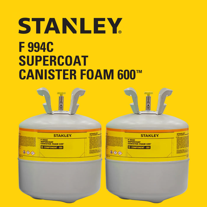 Stanley F994C Supercoat Canister Foam 600™ - Two Component Spray Foam Insulation Kit (600 board feet) - Class A Fire Rated, Closed Cell