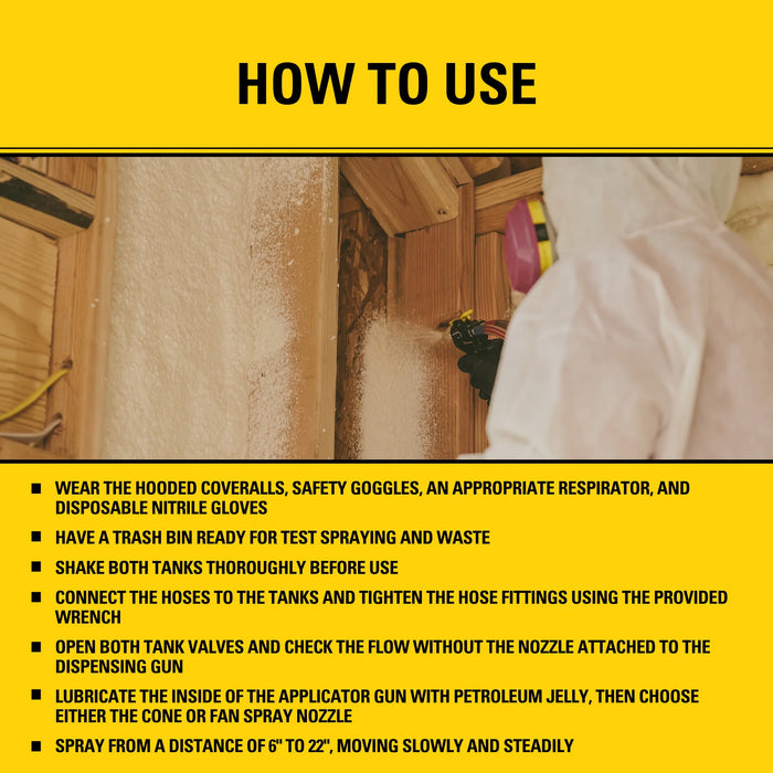 Stanley F994C Supercoat Canister Foam 600™ - Two Component Spray Foam Insulation Kit (600 board feet) - Class A Fire Rated, Closed Cell