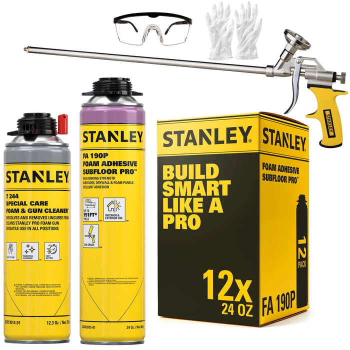 Stanley FA190P Foam Adhesive Subfloor Pro | High-Yield, 24 oz