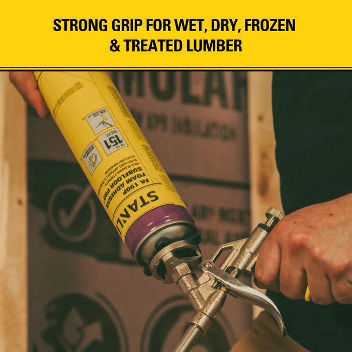 Stanley FA190P Foam Adhesive Subfloor Pro | High-Yield, 24 oz