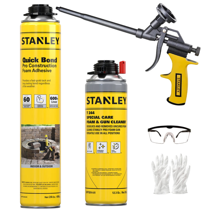 Stanley FA192P Quick Bond Pro Construction Gun Foam Adhesive, 24 oz