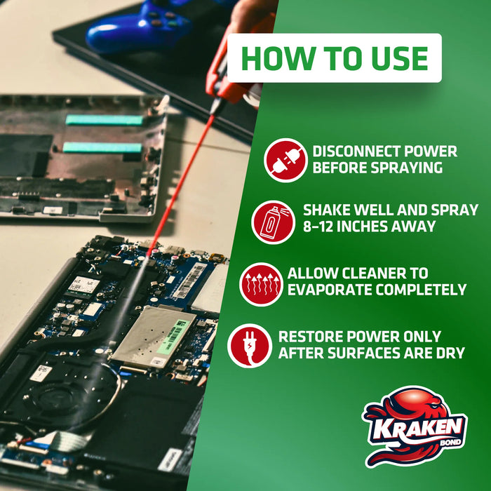 Kraken Bond TE-108 Electronic Contact Cleaner, 11 oz