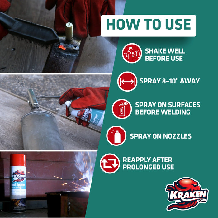 Kraken Bond Welding Anti-Spatter Pro Spray - 12 oz