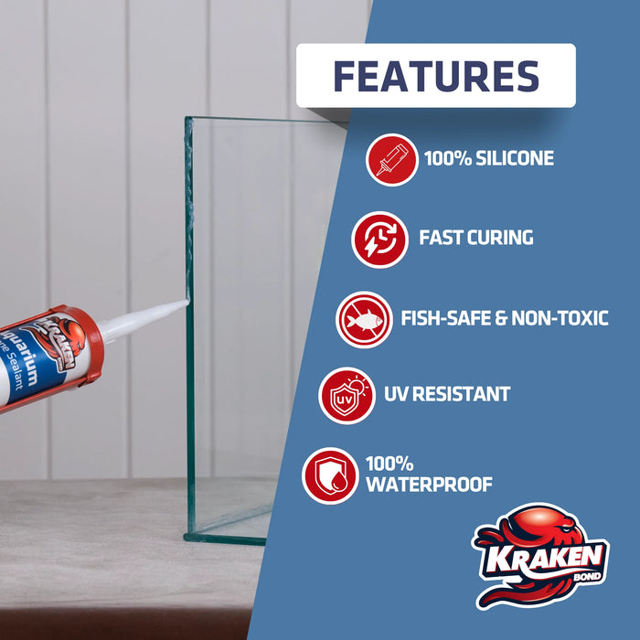 Kraken Bond Aquarium 100% Silicone Sealant - 10.1 fl oz