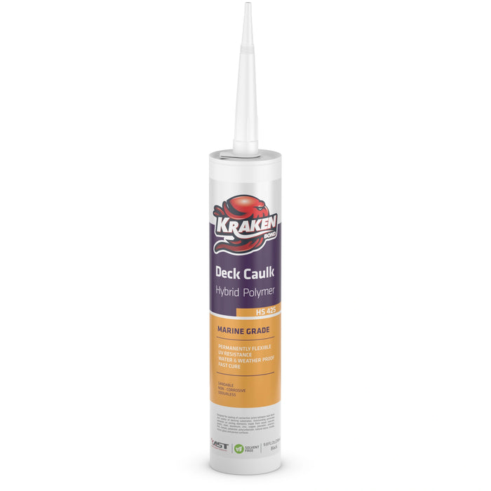 Kraken Bond Deck Caulk Black Marine Sealant - 9.8 fl oz