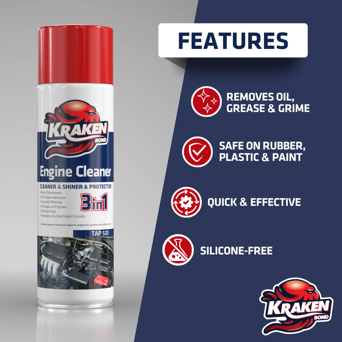 Kraken Bond Engine Cleaner and Degreaser Spray - 12.3 oz