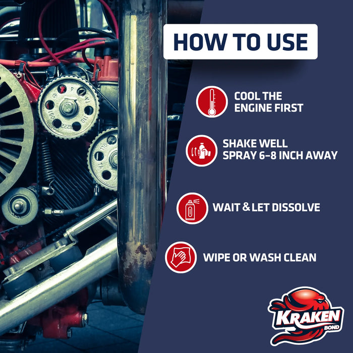 Kraken Bond Engine Cleaner and Degreaser Spray - 12.3 oz