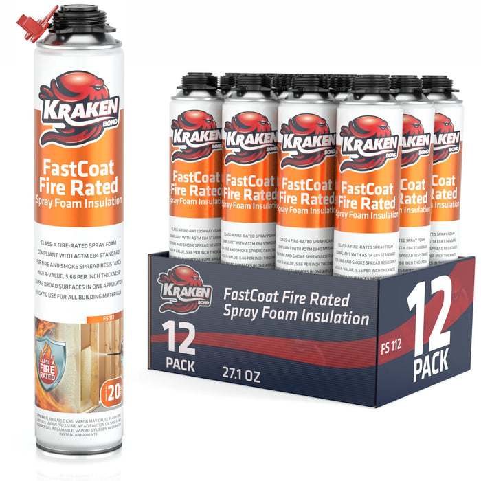Kraken Bond FastCoat Insulation Spray Foam (Closed Cell Expanding Foam), Class A Fire Rated